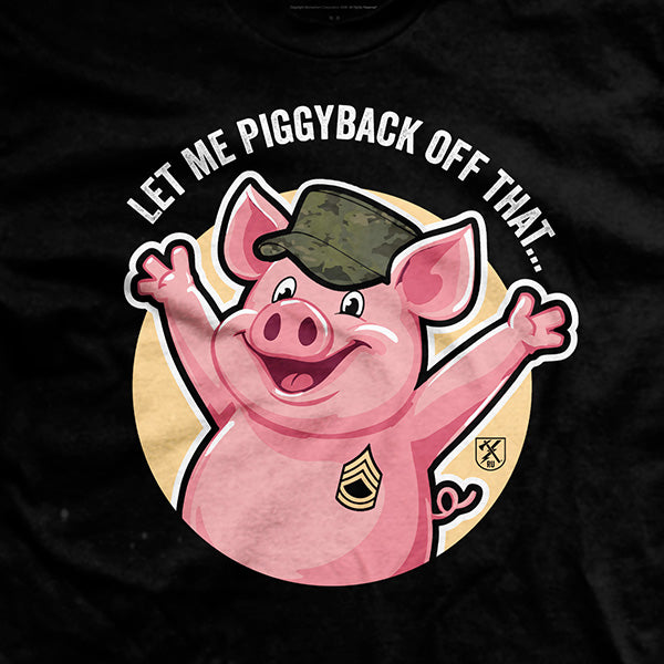 Let Me Piggyback Cartoon T-Shirt