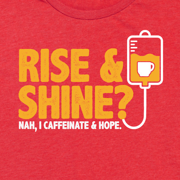 Womens Red Rise and Shine Tee