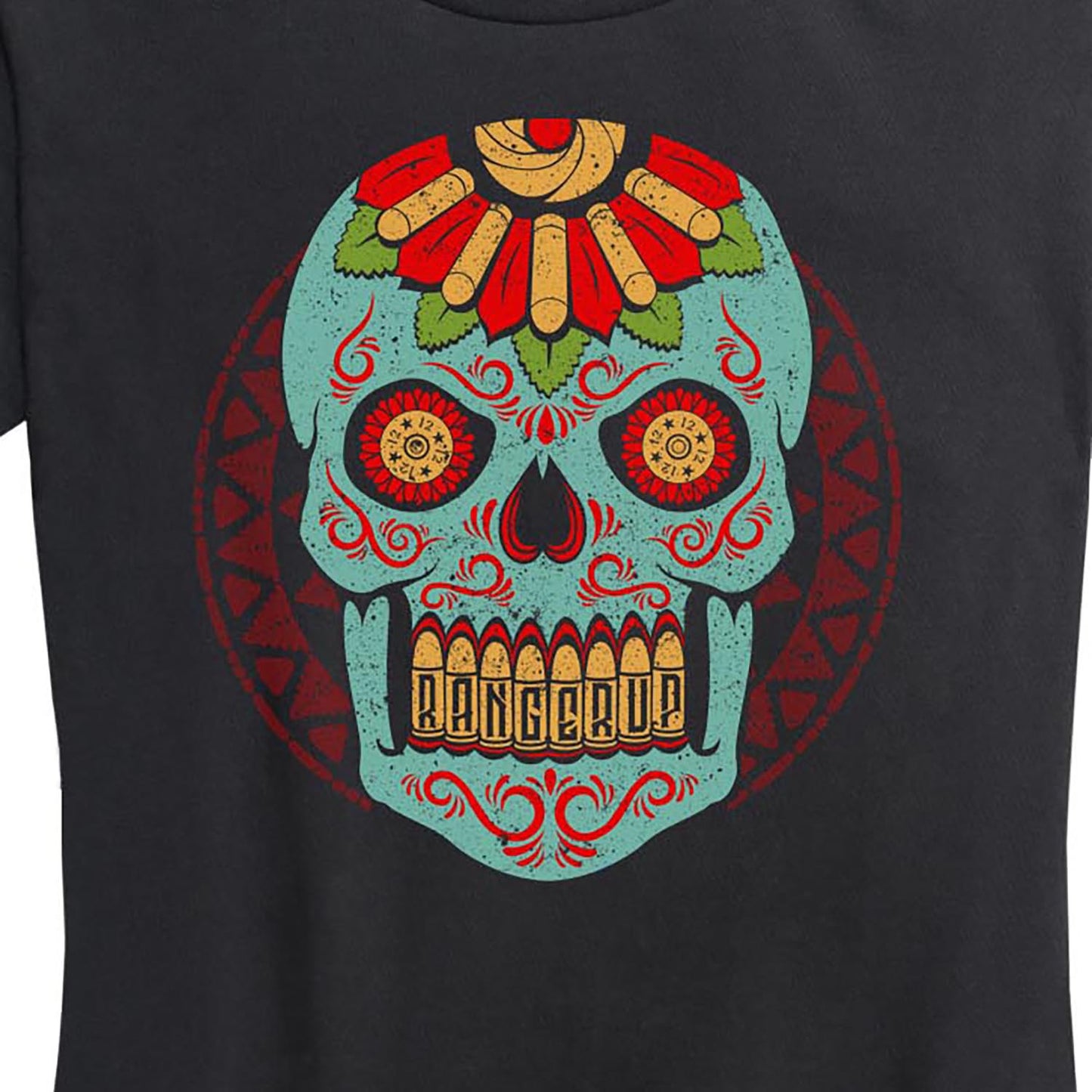 Women's Sugar Skull Blue Tee