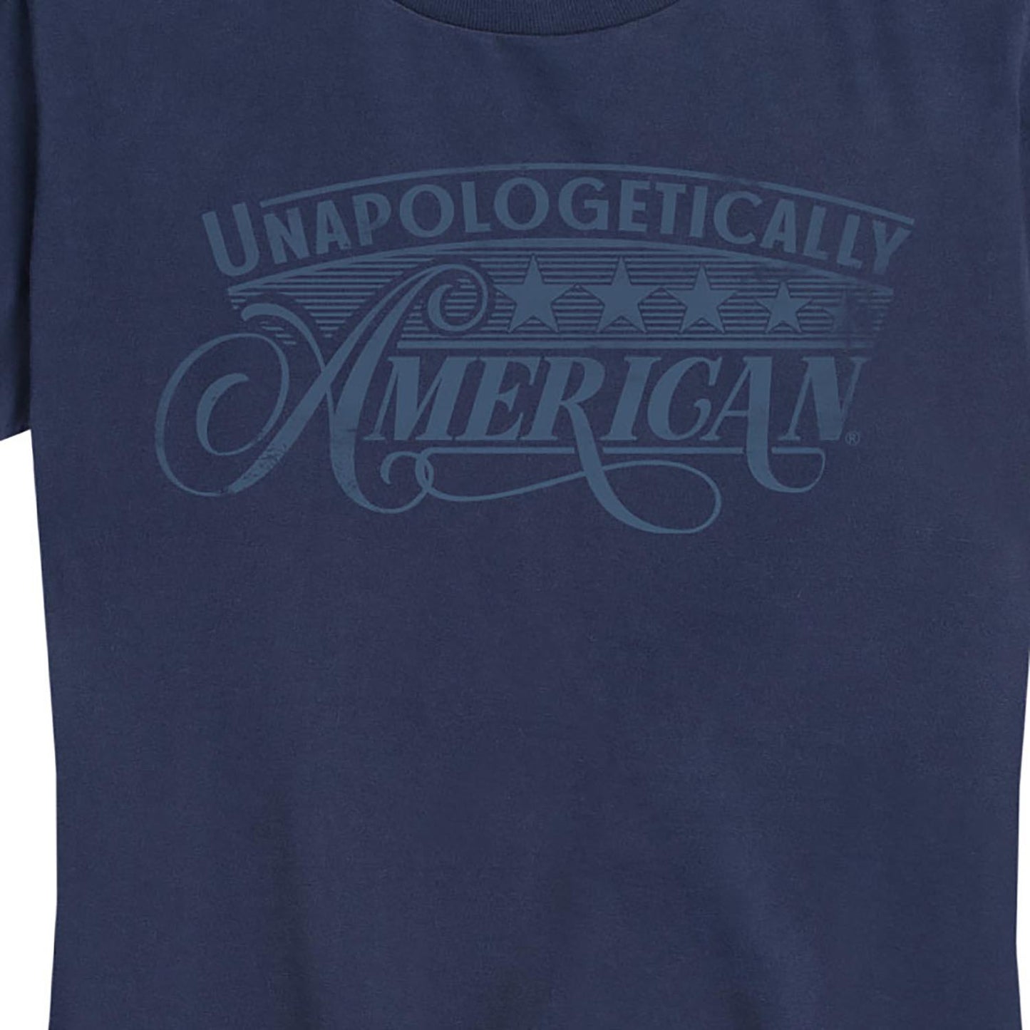 Women's Unapologetically American Washout Navy Tee