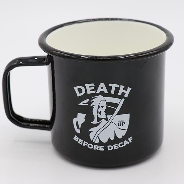 Death Before Decaf Tin Mug