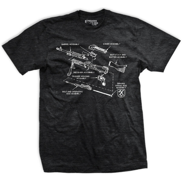 barrel of a gun LONG SLEEVE t-shirt BLACK