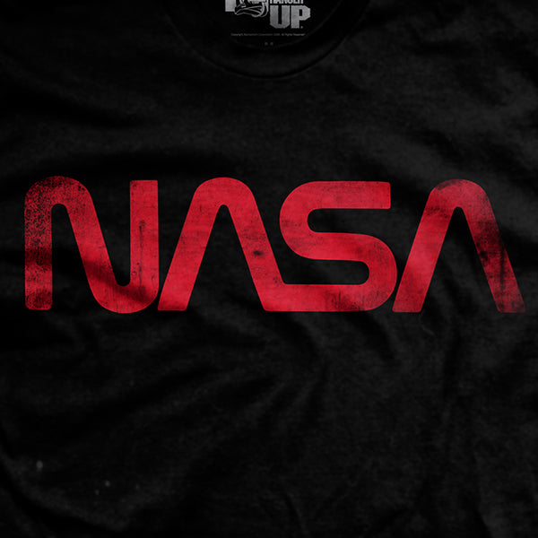 The NASA "Worm" - Black - T-Shirt - Wholesale