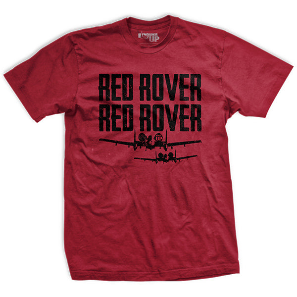 Men's Red Rover A-10 T-Shirt, Size Small in Cardinal Red by Ranger Up