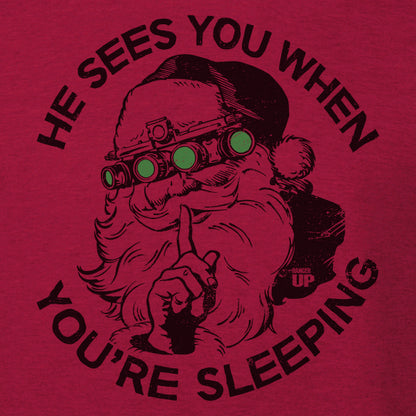 He Sees You When You're Sleeping Hoodie