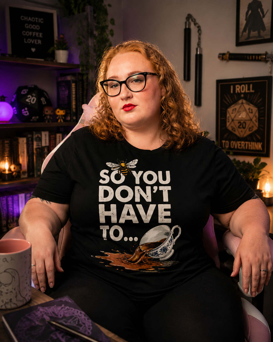 Red Head Lady Nerd