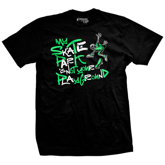 My Skate park Green Black Mens SHORT SLEEVE TEE