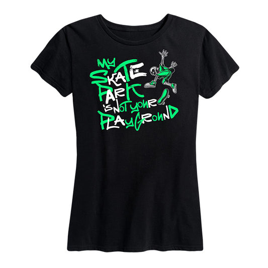 My Skate park Green Black LADIES SHORT SLEEVE CLASSIC FIT TEE