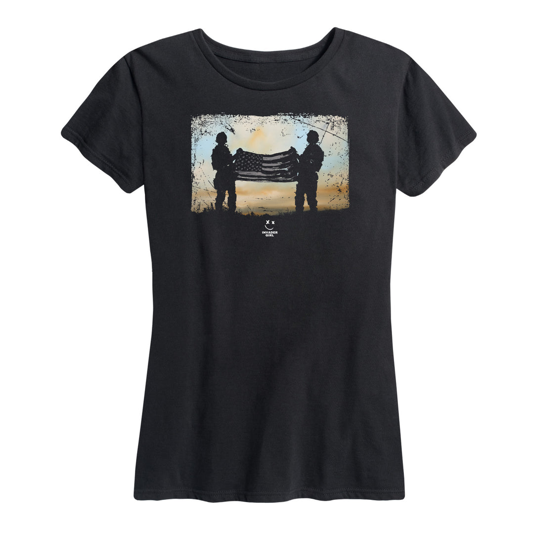 Womens Flag Soldiers Tee