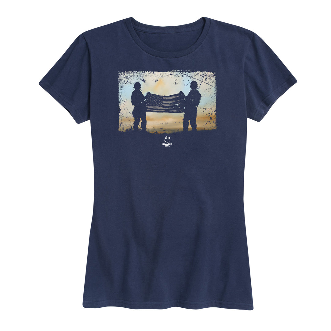 Womens Flag Soldiers Tee