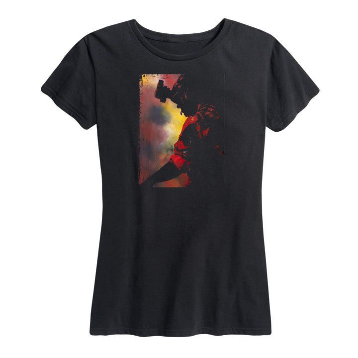 Womens Red Soldier Tee