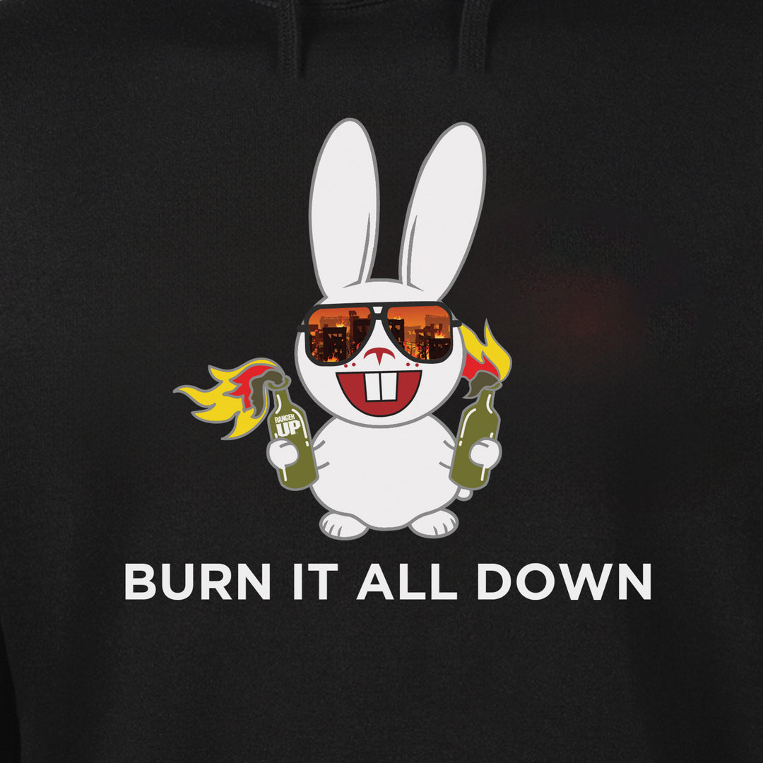 Burn it All Down Angry Bunny Hoodie