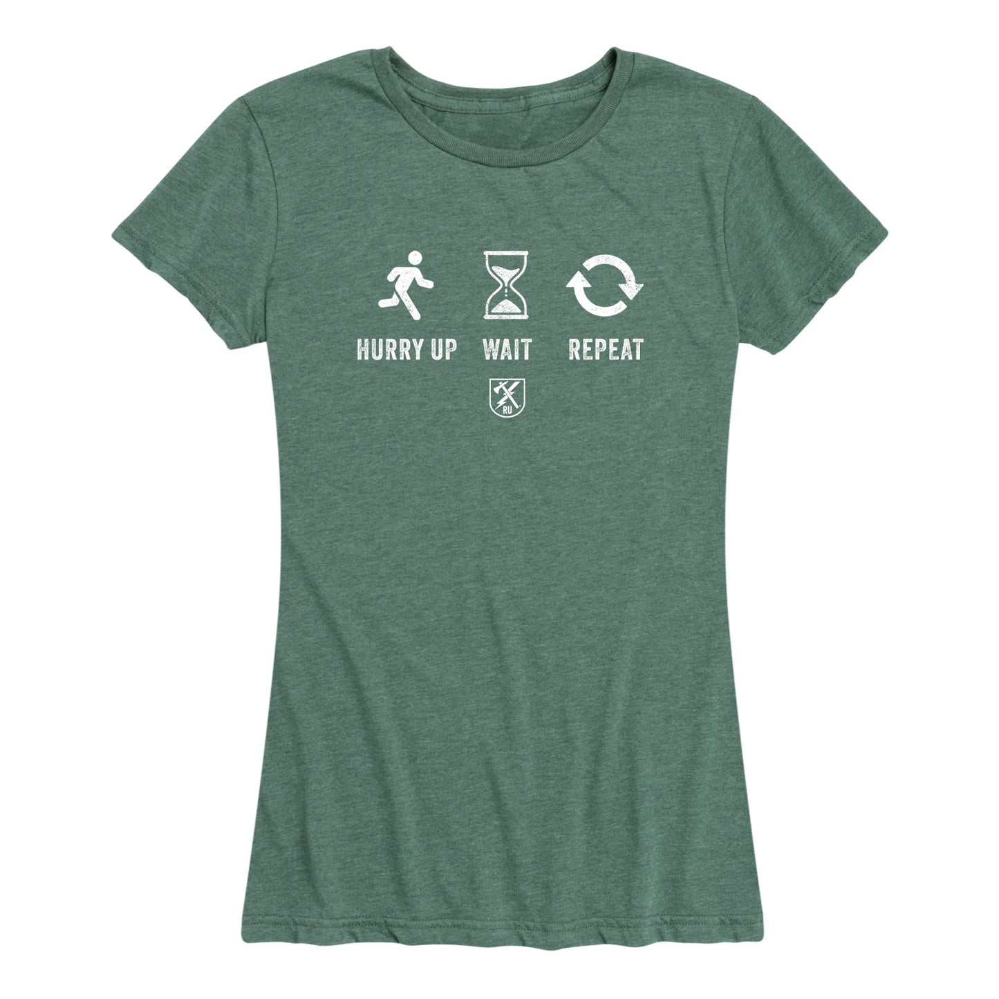 Womens Hurry Up and Wait Tee