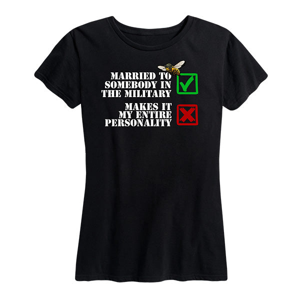 Womens Married to Military Spouse Tee