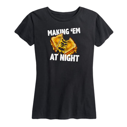 Womens Making Em at Night Grilled Cheese Tee