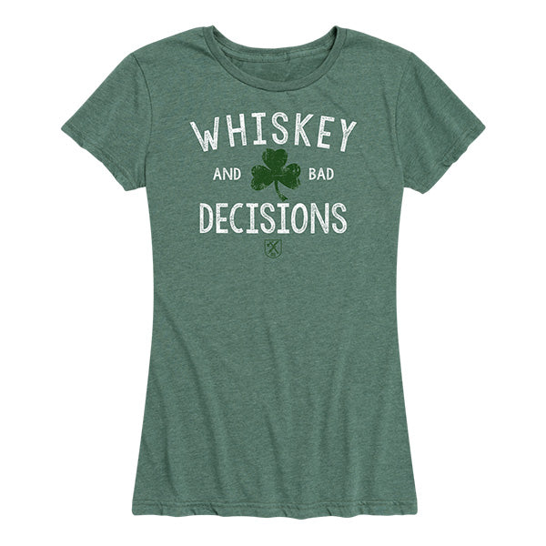 Women's Whiskey and Bad Decisions Shamrock Shirt – Ranger Up