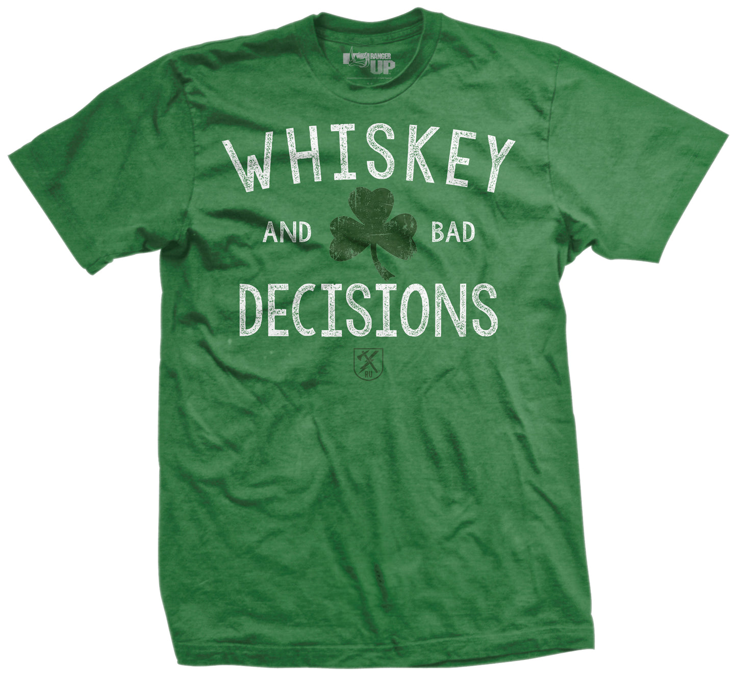 Whiskey and Bad Decisions Shamrock Green T-Shirt
