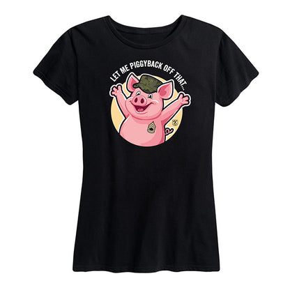 Women's Piggyback Cartoon Tee