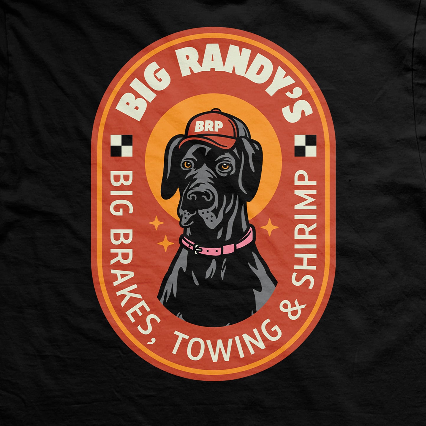 Big Randy's Big Brakes Towing and Shrimp T-Shirt