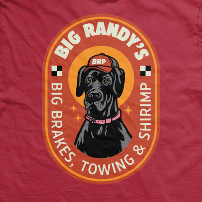Big Randy's Big Brakes Towing and Shrimp T-Shirt