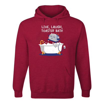 Live Laugh Toaster Bath Hoodie