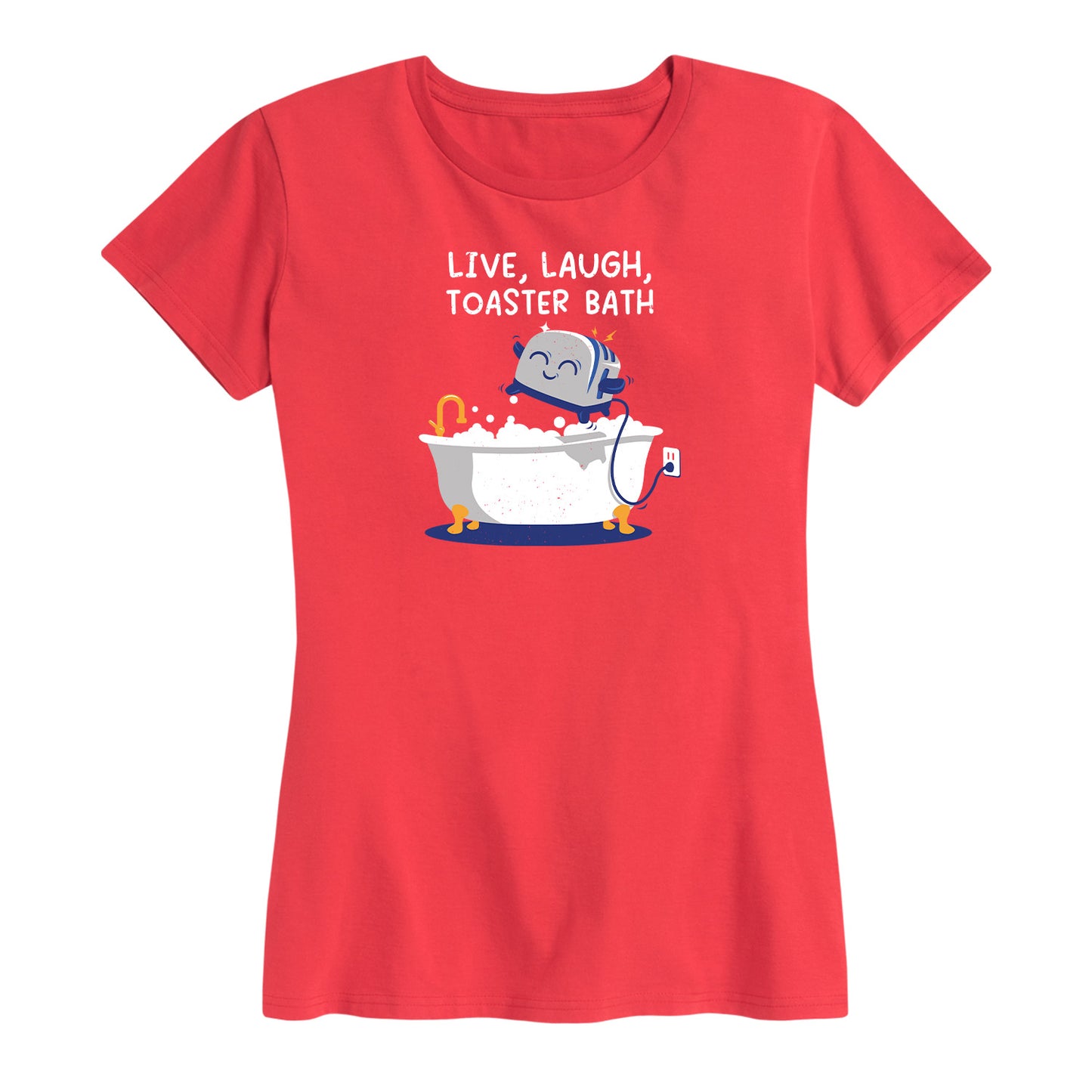 Women's Live, Laugh, Toaster Bath Tee