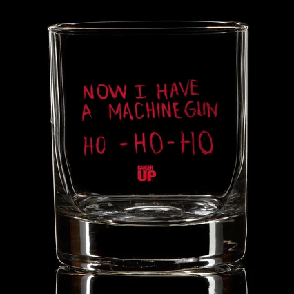 Ho Ho Ho Machine Gun Whiskey Glass