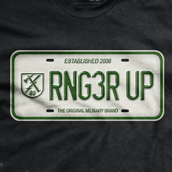 RNG3R UP License Plate T-Shirt