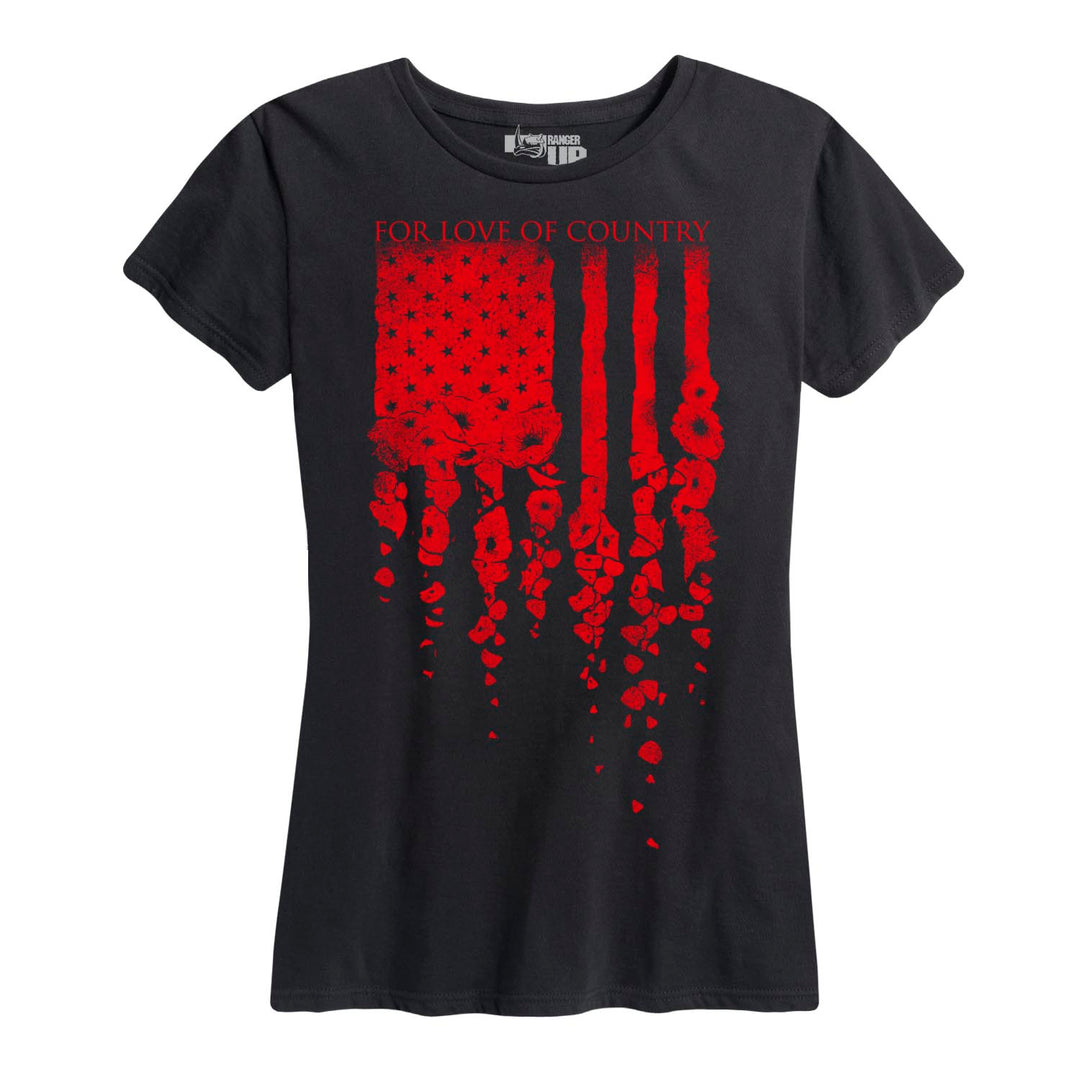 WOMEN'S Poppy Flag T-Shirt