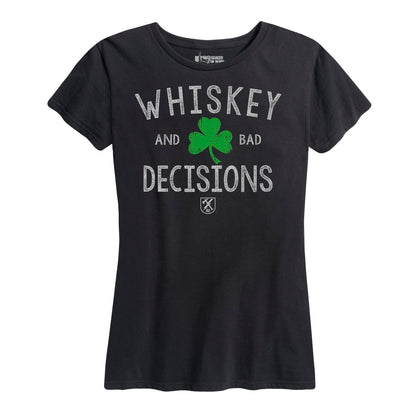 Women's Whiskey & Bad Decisions Shamrock Tee
