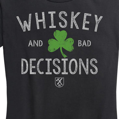 Women's Whiskey & Bad Decisions Shamrock Tee