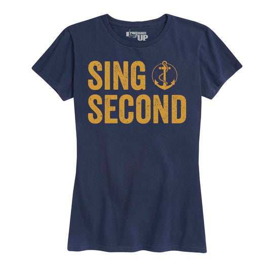 Women's Navy Sing Second Tee