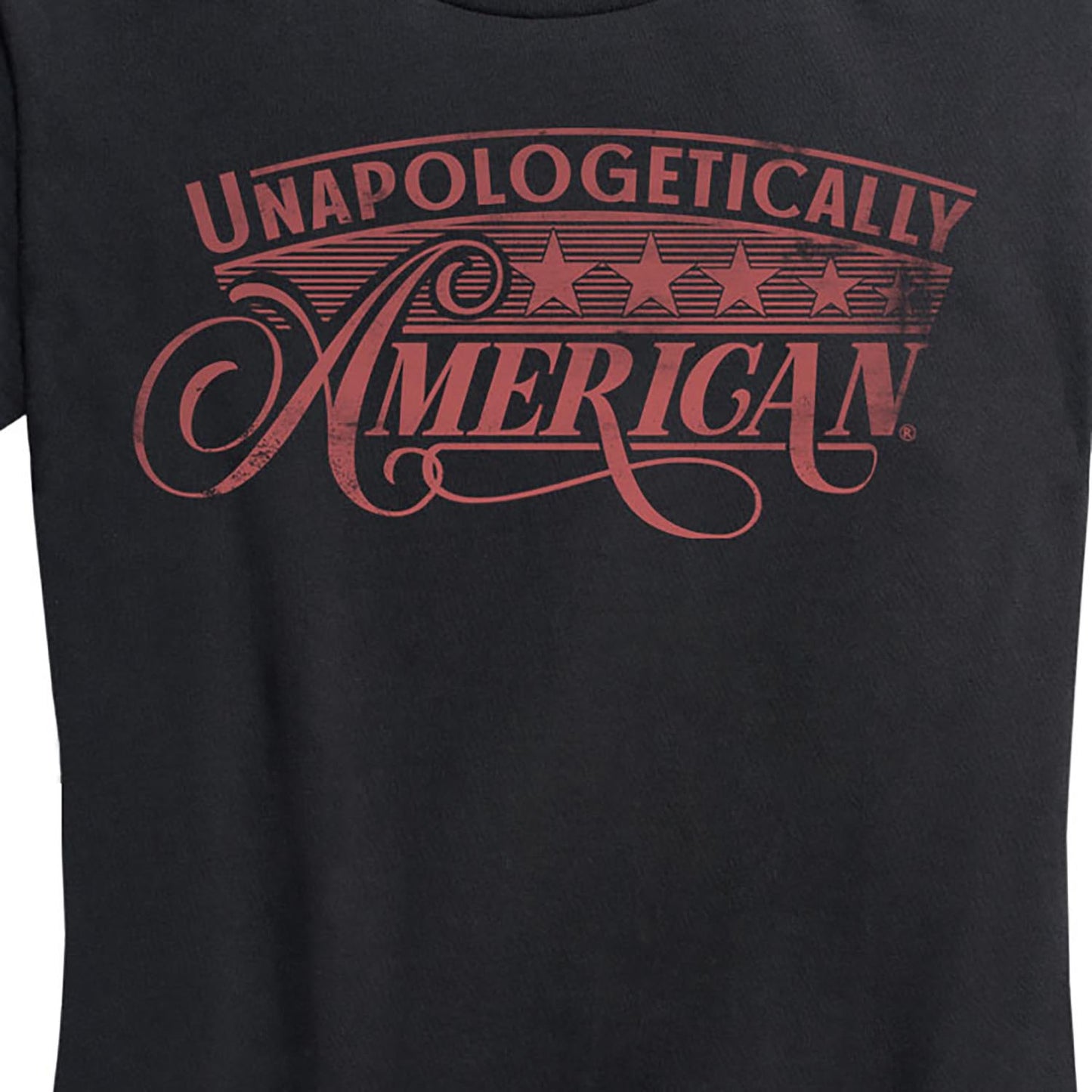 Women's Unapologetically American Washout Red Tee