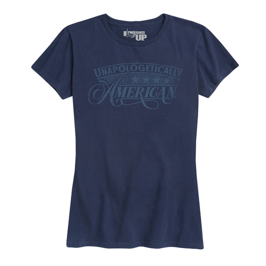 Women's Unapologetically American Washout Navy Tee