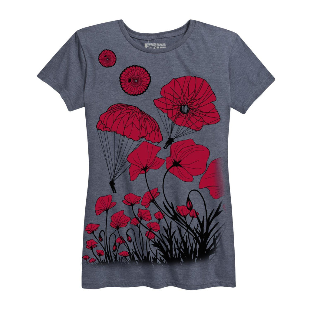 Women's Paratrooper Poppy Field Memorial Tee – Ranger Up