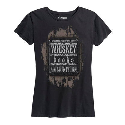 Women's Books, Whiskey and Ammunition Tee
