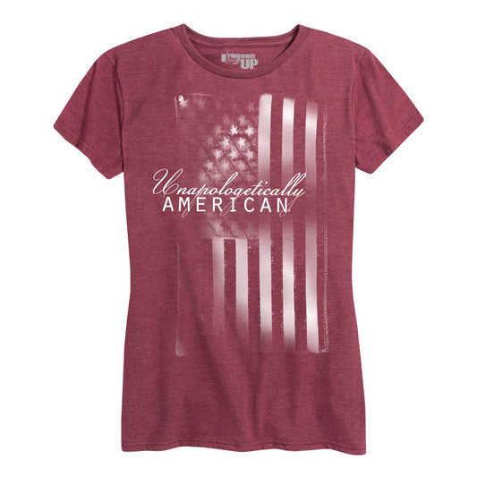 Women's Unapologetically American Flag Tee
