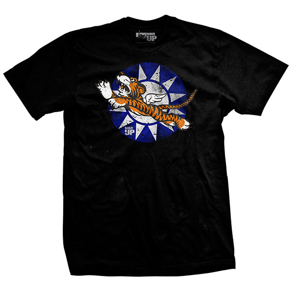 Black Flying Tigers Bomber T-Shirt