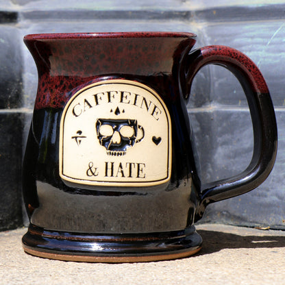 Caffeine and Hate Skull Mug Stoneware Mug