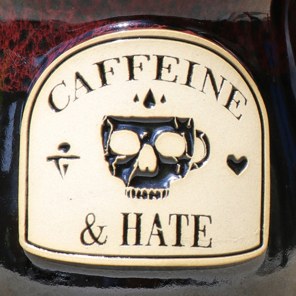 Caffeine and Hate Skull Mug Stoneware Mug
