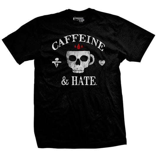 Caffeine & Hate Skull Mug T-shirt