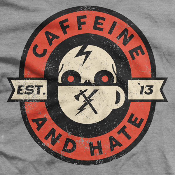 Caffeine and Hate Skull Patch T-Shirt