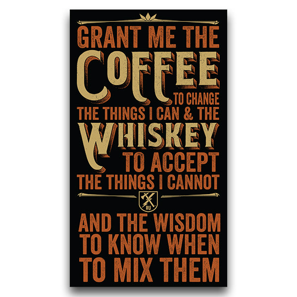 Coffee Whiskey Prayer Sticker