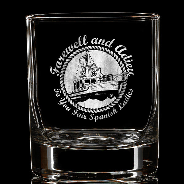 Farewell and Adieu Whiskey Glass