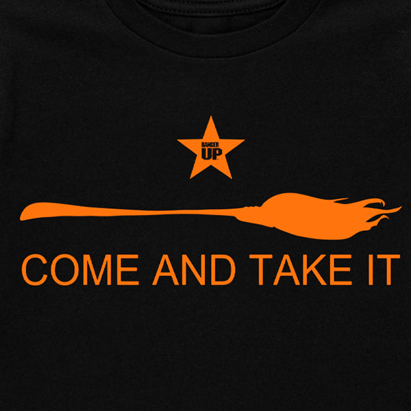 Kids Halloween - Come and Take It Broom T-Shirt, Size 3T in Black by Ranger Up