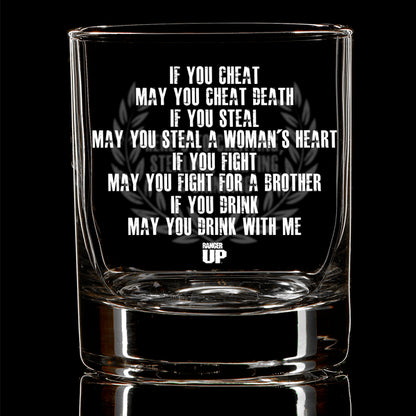 May You Drink With Me Whiskey Glass