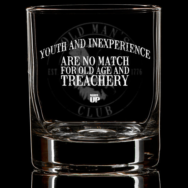 Old Man's Club Treachery Whiskey Glass