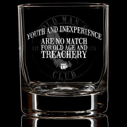 Old Man's Club Treachery Whiskey Glass