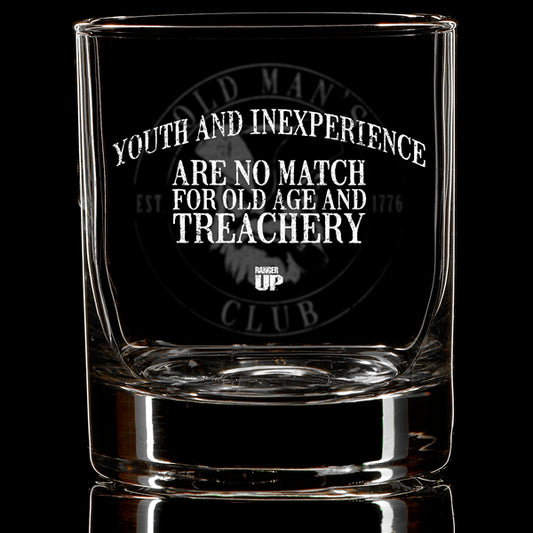 Old Man's Club Treachery Whiskey Glass