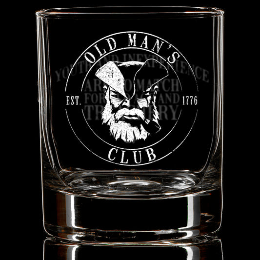 Old Man's Club Treachery Whiskey Glass